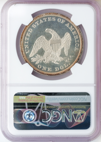1862 Seated Liberty $1 NGC PR63 CAC 1862 Seated Liberty $1 NGC PR63 CAC