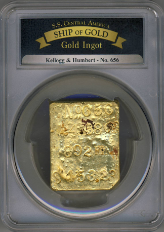 Kellogg & Humbert GOLD BAR SSCA PCGS #656     24.58 oz  .892 fine   $453.23