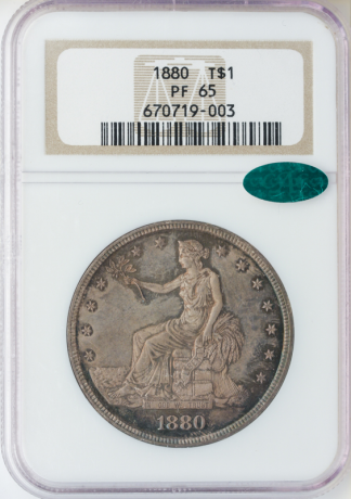 1880 Trade $1 NGC PR65 CAC 1880 Trade $1 NGC PR65 CAC
