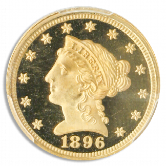 1896 $2.50 Liberty PCGS PR66 Deep Cameo CAC + 1896 $2.50 Liberty PCGS PR66 Deep Cameo CAC +