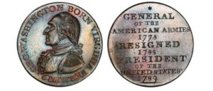 Obverse and reverse of Washington pieces 