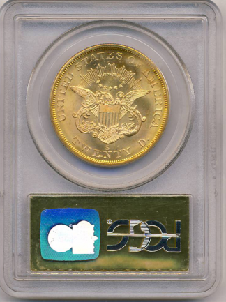 1857-S $20 Liberty SSCA PCGS MS65 CAC