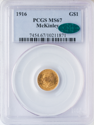 1916 McKinley $1 PCGS MS67 CAC 1916 McKinley $1 PCGS MS67 CAC