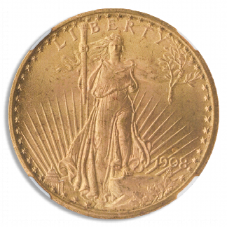 1908-S $20 Saint Gaudens NGC MS65 CAC