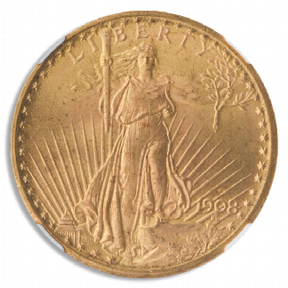 1908-S $20 Saint Gaudens NGC MS65 CAC 1908-S $20 Saint Gaudens NGC MS65 CAC