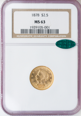 1878 $2 1/2 Liberty NGC MS63 1878 $2 1/2 Liberty NGC MS63