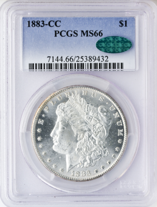 1883-CC Morgan $1 PCGS MS66 CAC 1883-CC Morgan $1 PCGS MS66 CAC