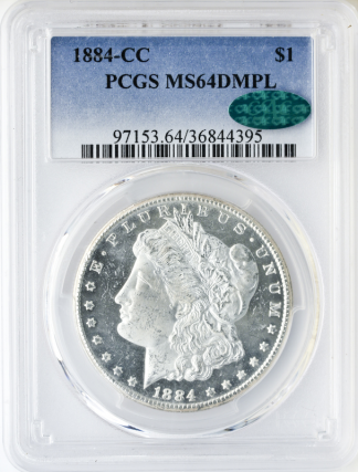 1884-CC Morgan $1 DMPL PCGS MS64 CAC