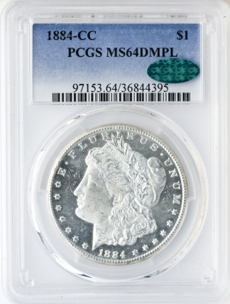 1884-CC Morgan $1 DMPL PCGS MS64 CAC 1884-CC Morgan $1 DMPL PCGS MS64 CAC