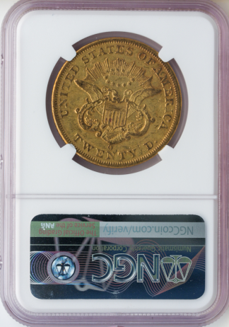 1851-O $20 Liberty NGC AU55 CAC 1851-O $20 Liberty NGC AU55 CAC