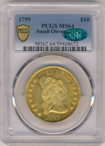 1799 $10 Draped Bust Small Stars PCGS MS64 CAC