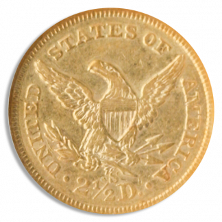 1869-S $2 1/2 Liberty NGC AU50