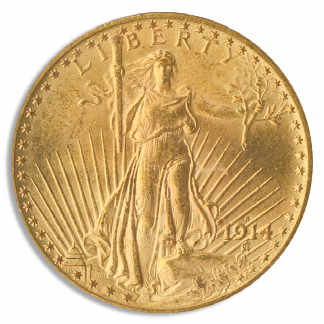 1914-S $20 Saint Gaudens PCGS MS65
