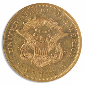 1864 $20 Liberty NGC AU55