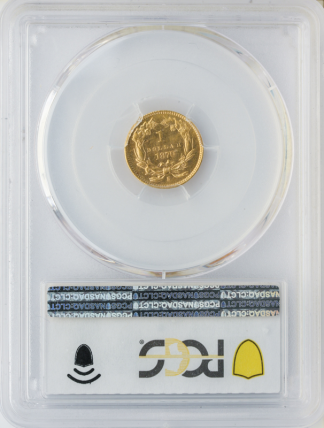 1870-S $1 Gold Type III PCGS MS63 CAC 1870-S $1 Gold Type III PCGS MS63 CAC