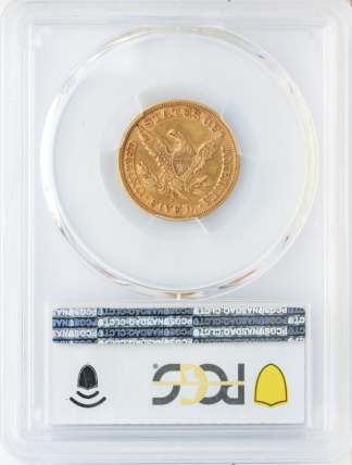 1855-S $5 Liberty PCGS AU58 CAC 1855-S $5 Liberty PCGS AU58 CAC