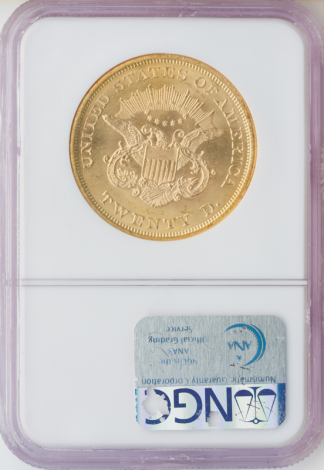 1865 $20 Liberty S.S. Republic NGC MS65 CAC