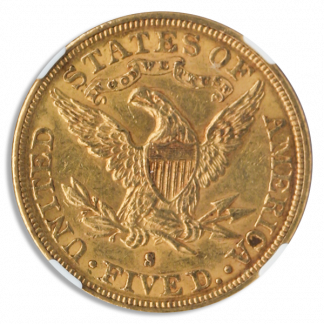 1895-S $5 Liberty NGC AU58 CAC