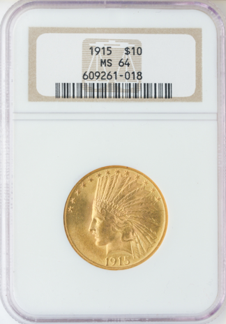 1915 $10 Indian NGC MS64