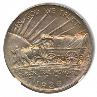 1936 Oregon Trail Half Dollar Silver Commemorative NGC MS67 CAC 1936 Oregon Trail Half Dollar Silver Commemorative NGC MS67 CAC