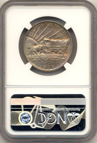 1936 Oregon Trail Half Dollar Silver Commemorative NGC MS67 CAC