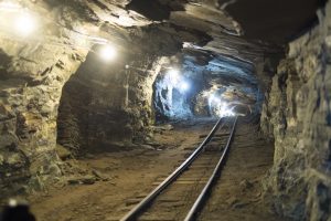 Image of the inside of a gold mine.