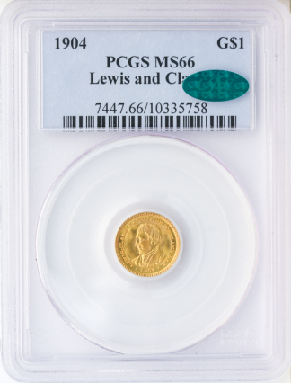1904 $1 Lewis and Clark Commemorative Gold Coin PCGS MS66 CAC 1904 $1 Lewis and Clark Commemorative Gold Coin PCGS MS66 CAC