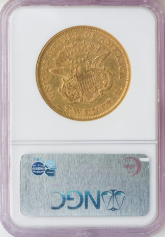 1855 $20 Liberty NGC AU53