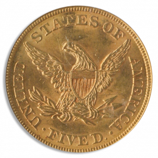 1861 $5 Liberty PCGS MS62 CAC