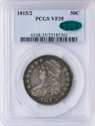 1815/2 Capped Bust Half Dollar PCGS VF35 CAC 1815/2 Capped Bust Half Dollar PCGS VF35 CAC