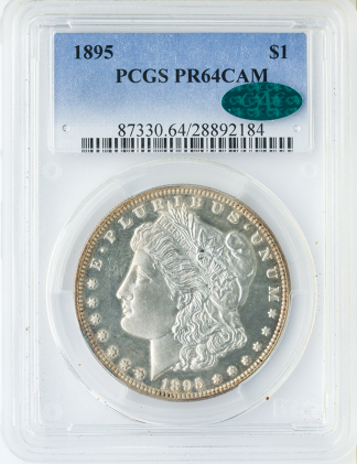 1895 Morgan $1 PCGS Cameo PR64 CAC 1895 Morgan $1 PCGS Cameo PR64 CAC