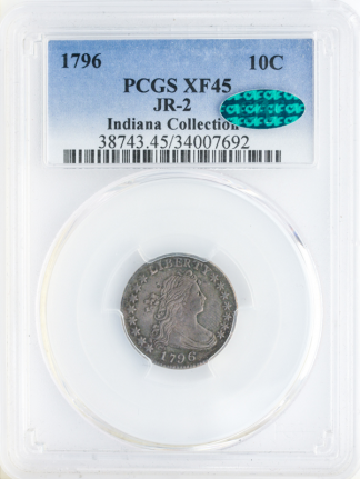 1796 Draped Bust Dime PCGS XF45 CAC 1796 Draped Bust Dime PCGS XF45 CAC