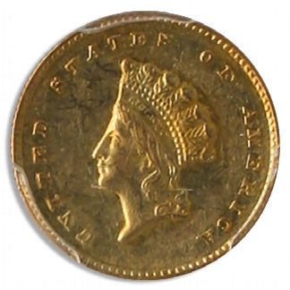 1855-O Gold $1 Type II SSCA POD PCGS MS61