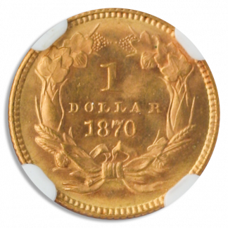 1870 $1 Type 3 NGC