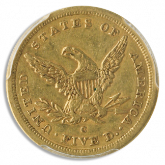 1843-C $5 Liberty PCGS Xf45 CAC