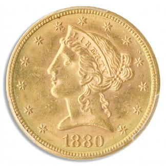 1880-S $5 Liberty PCGS MS64 CAC