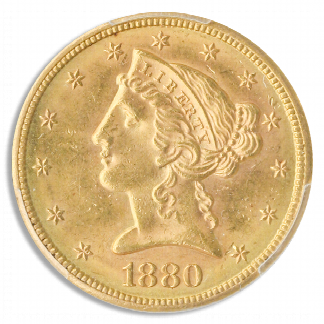1880-S $5 Liberty PCGS MS64 CAC 1880-S $5 Liberty PCGS MS64 CAC