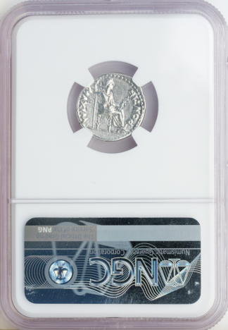 Roman Empire Tiberius Denarius NGC XF Strike: 5 Surface: 3 3.80 grams Roman Empire Tiberius Denarius NGC XF Strike: 5 Surface: 3 3.80 grams