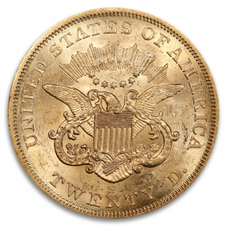 1856-S $20 Liberty SSCA Pinch Of Dust PCGS MS61