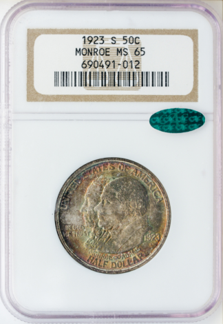 1923-S Monroe NGC MS65 CAC 1923-S Monroe NGC MS65 CAC