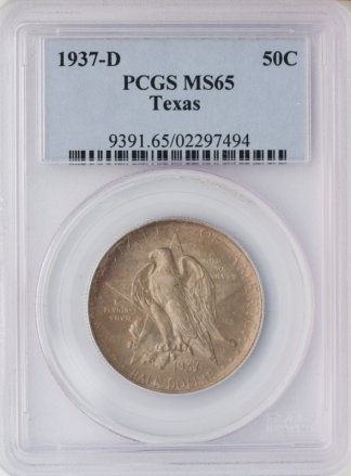 1937-D Texas Silver Half Commemorative PCGS MS65 1937-D Texas Silver Half Commemorative PCGS MS65