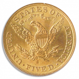 1901/0-S $5 Liberty PCGS MS64 CAC 1901/0-S $5 Liberty PCGS MS64 CAC