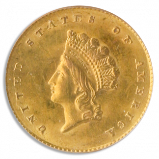 1855 $1 Gold Type 2 PCGS MS62 CAC 1855 $1 Gold Type 2 PCGS MS62 CAC