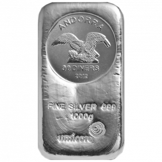 1 Kilo Silver Bar (Types and Conditions Vary)