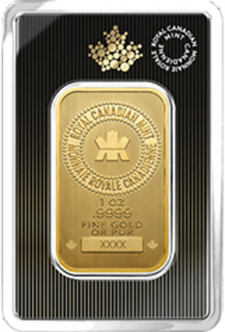 1 oz Gold Bar Royal Canadian Mint (New w/Assay, Types Vary) 1 oz Gold Bar Royal Canadian Mint (New w/Assay, Types Vary)