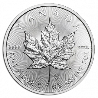 Any Date 1 oz Canadian Silver Maple Coin (BU, Dates and Conditions Vary)