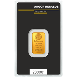Gold Bar-1/4 oz Argor-Heraeus Gold Bar-1/4 oz Argor-Heraeus
