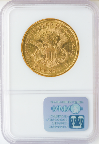 1875-S $20 Liberty NGC AU58
