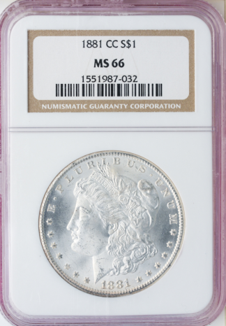 1881-CC Morgan $1 NGC MS66