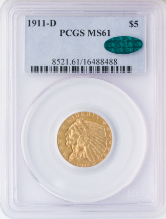 $5 INDIAN 1911-D $5 INDIAN 1911-D